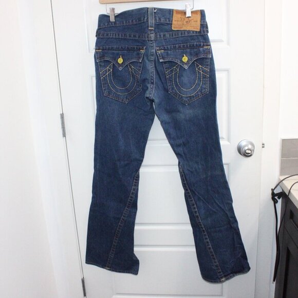 True Religion Joey Twisted Flare Jeans Size 29 Flap Back Pockets - Picture 3 of 5